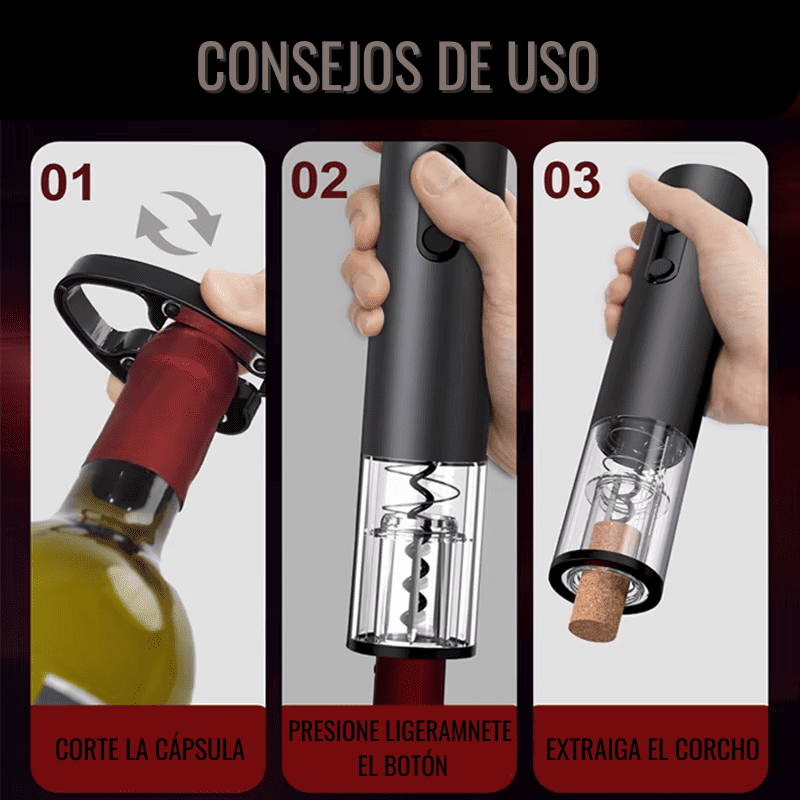 Saca Rolhas Premium 4 Peças- Para Amantes de Vinho