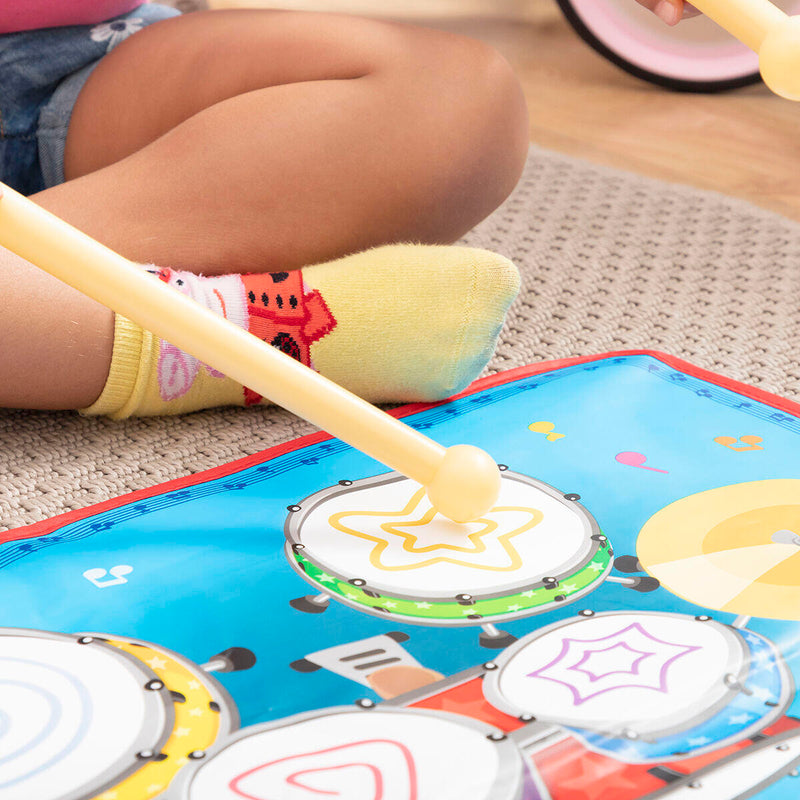 Tapete Musical Interativo com Bateria e Piano, Ritmos e Melodias para Crianças